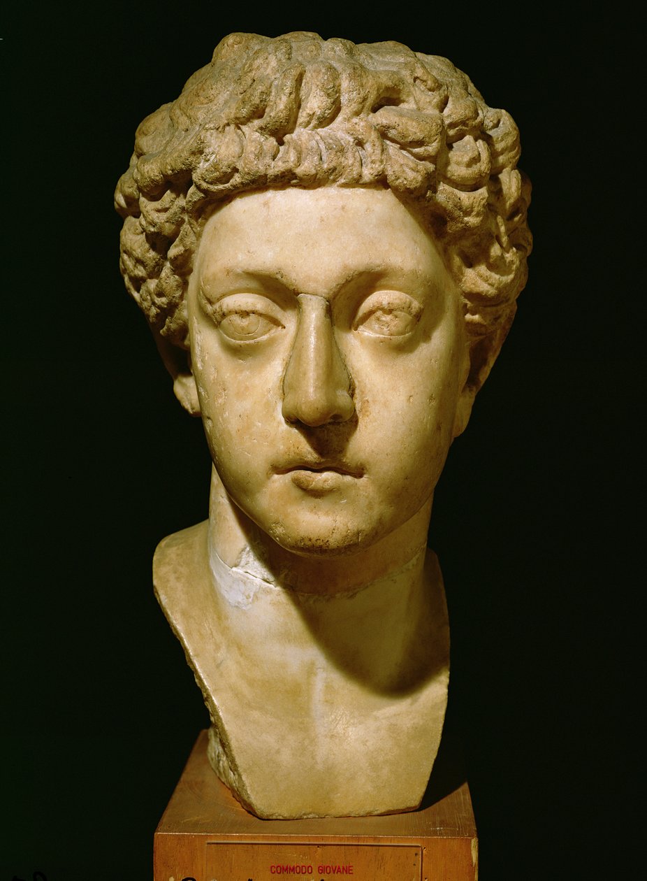 Popiersie cesarza Kommodusa (161-1992) (marmur) autorstwa Roman