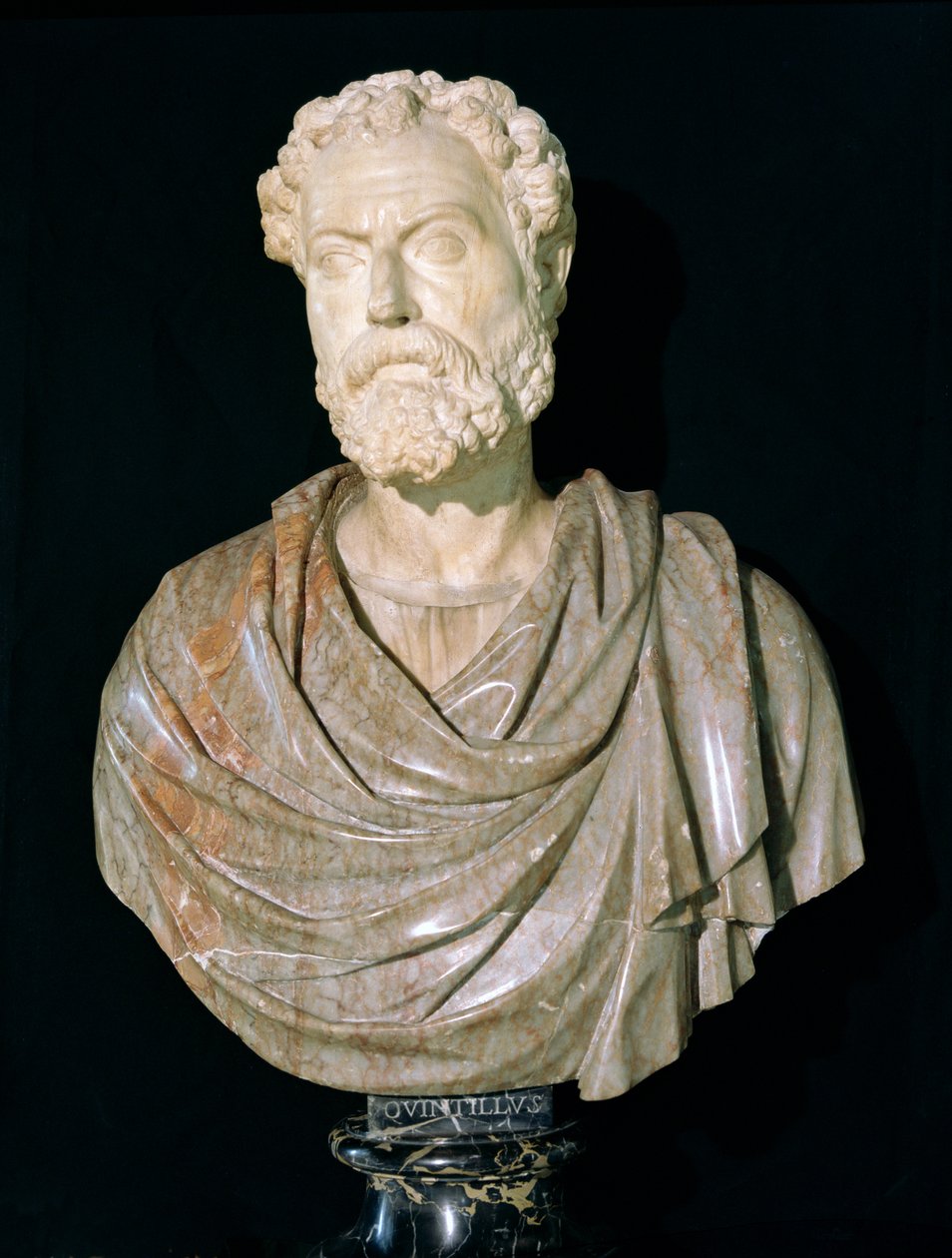 Popiersie Marka Fabiusza Kwintyliana (35-95BC) (marmur) autorstwa Roman