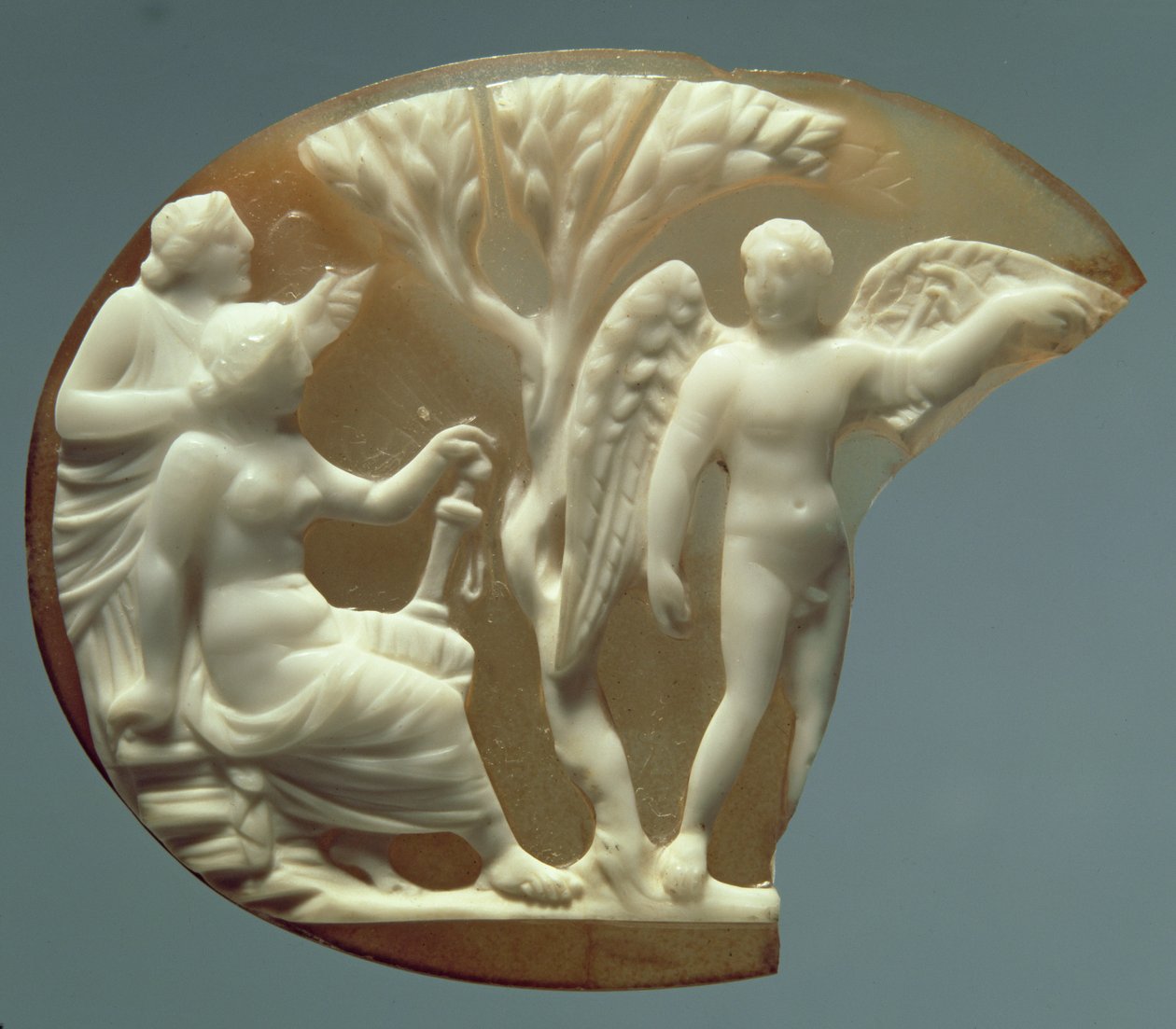 Kamea przedstawiająca Ikara i Dedala, 27 pne-14 ne (sardonyks) autorstwa Roman