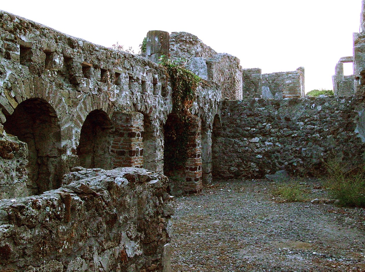 Dziedziniec zrujnowanego domu autorstwa Roman