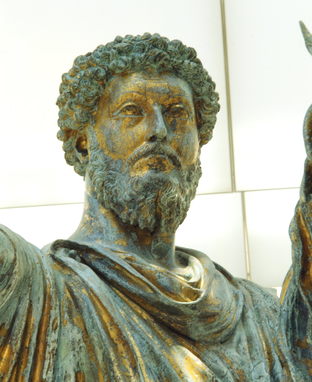 Fragment posągu konnego Marka Aureliusza (brąz) autorstwa Roman