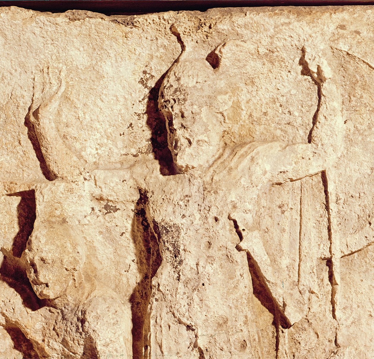 Fryz przedstawiający greckiego generała podczas oblężenia Troi (szczegół) autorstwa Roman