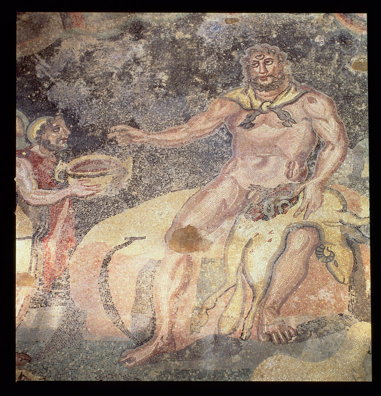 Polifem Cyklop, mozaika rzymska, początek IV wne (mozaika) autorstwa Roman