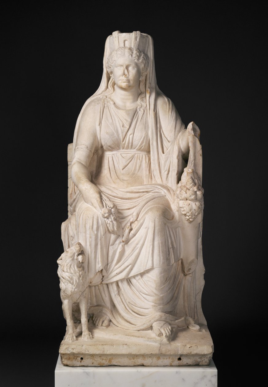 Portret kobiety jako Cybele, ok. 50 r. n.e. (marmur) autorstwa Roman