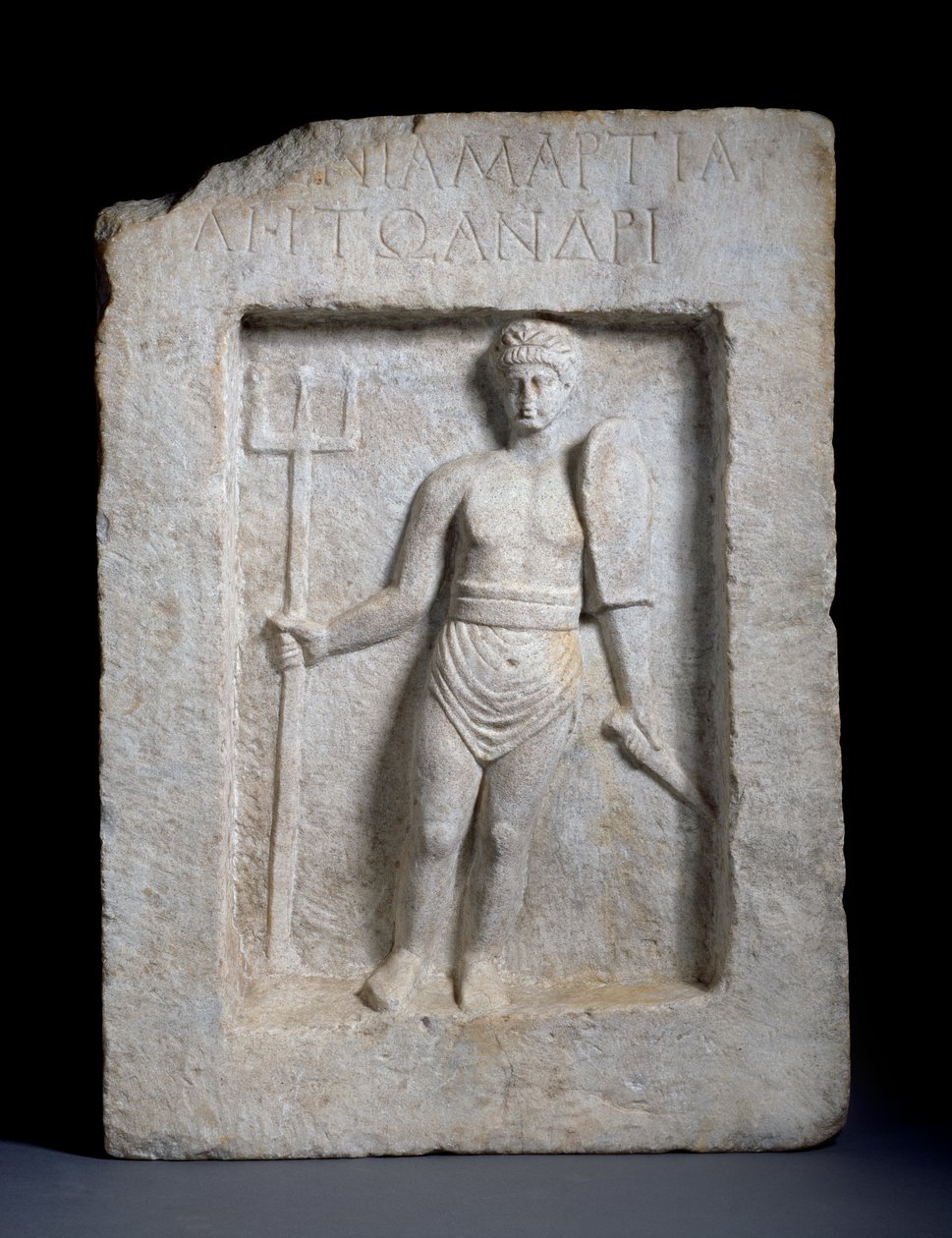 Relief Gladiatora z Smyrny (marmur) autorstwa Roman