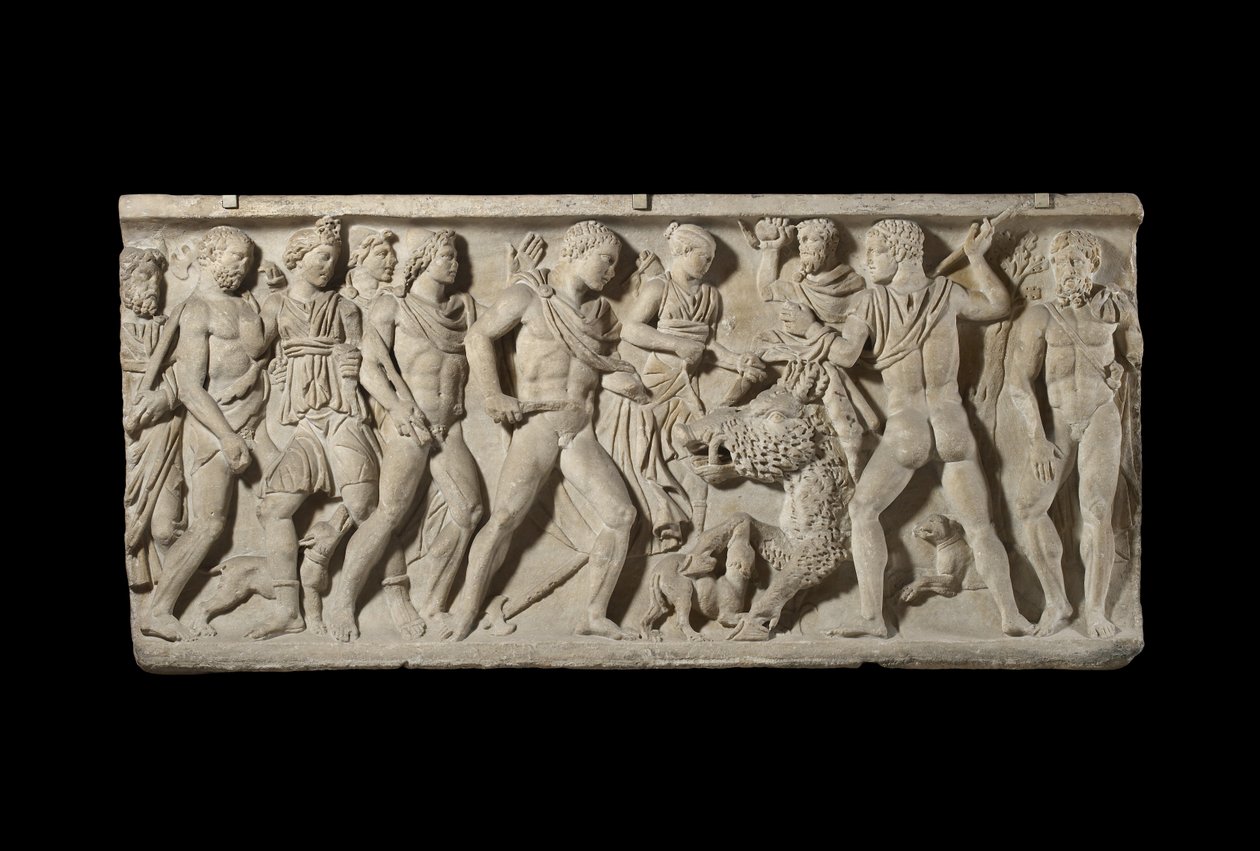 Relief na sarkofagu (marmur) autorstwa Roman