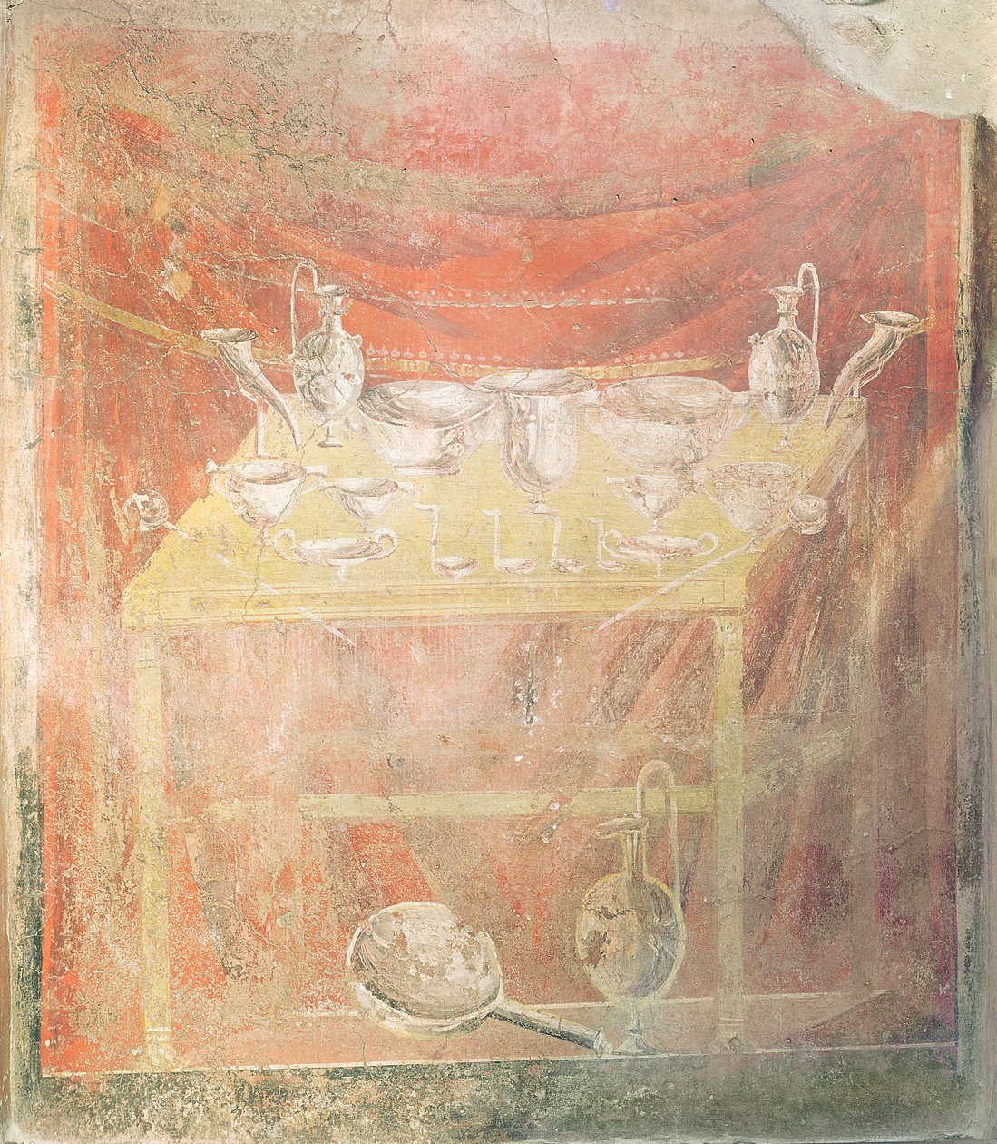 Sztućce na stole (malarstwo ścienne) autorstwa Roman