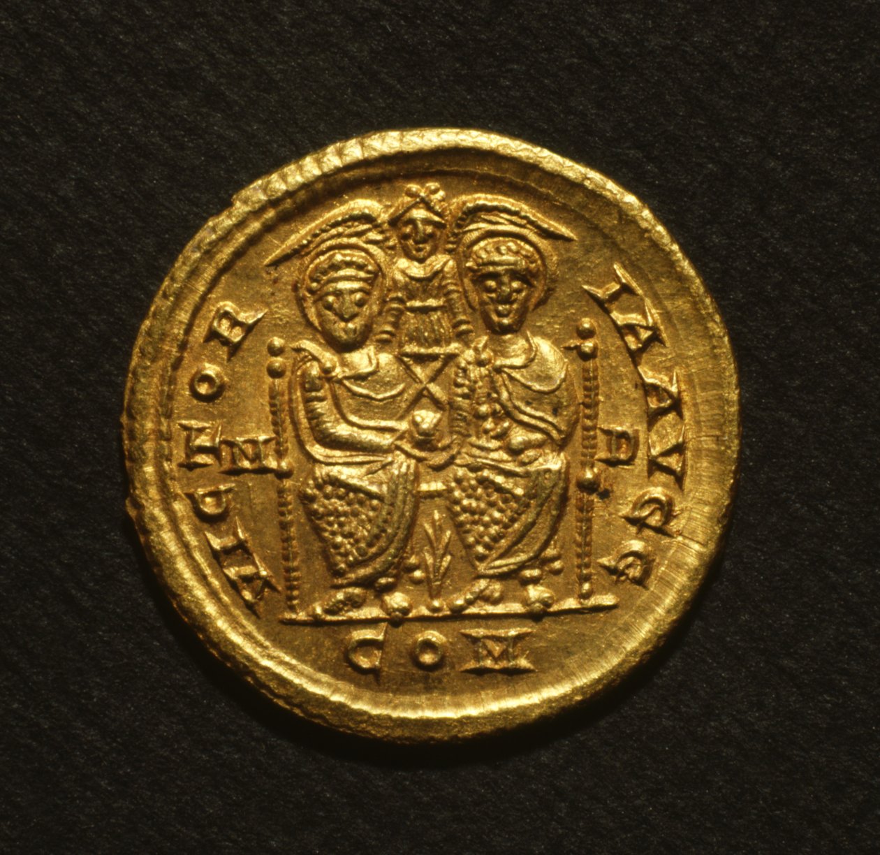 Solidus Eugeniusza, 392-94 (złoty) autorstwa Roman