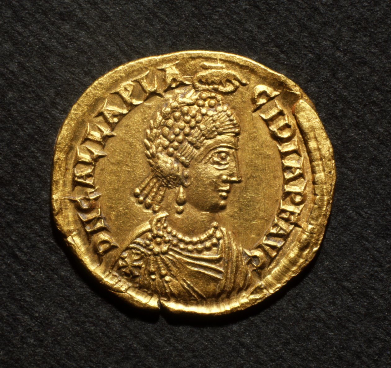 Solidus z Galli Placydii, 425-50 (złoto) autorstwa Roman