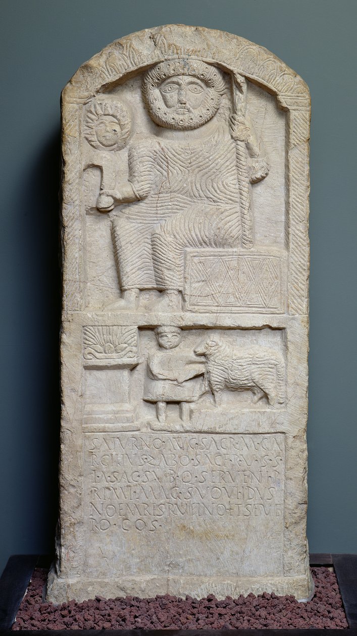 Stela poświęcona Saturnowi, z El-Ayaida, 323 r. n.e. autorstwa Roman