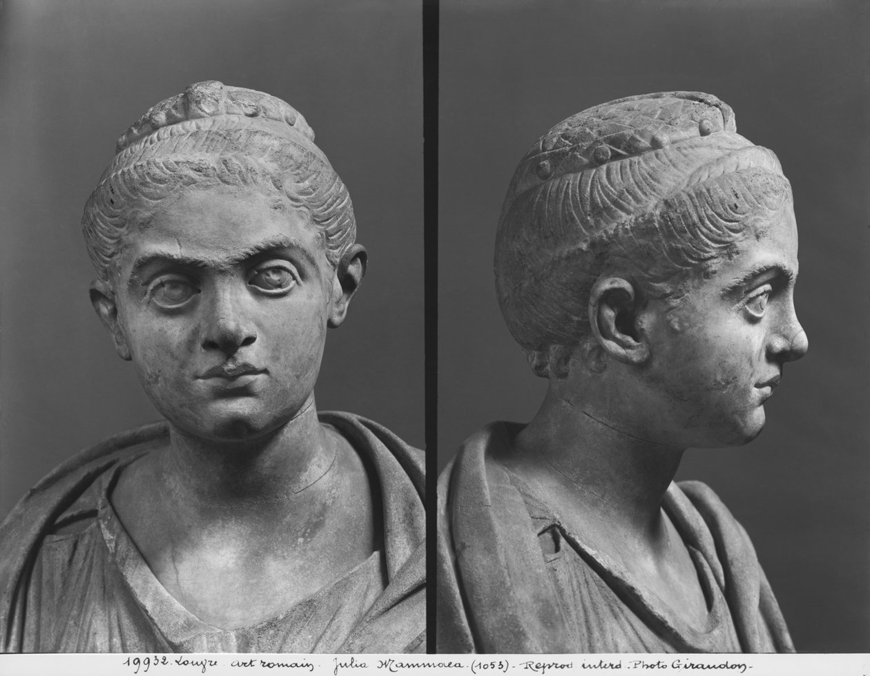 Dwa wizerunki Julii Mamaea (180-235 n.e.) matki cesarza Severusa Aleksandra (205-235 n.e.) ok. 230 (marmur) autorstwa Roman
