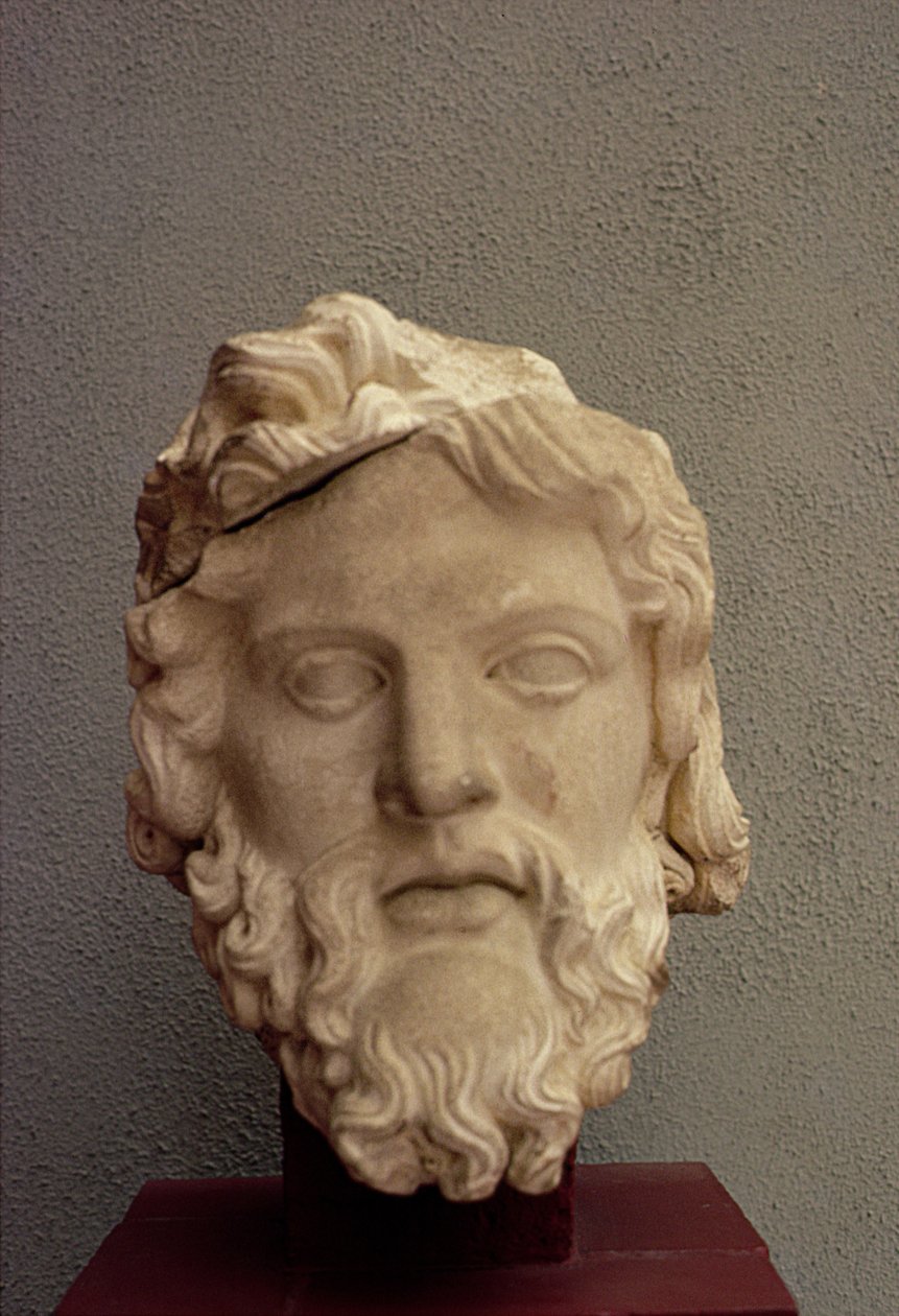 Zeus, 69-96 AD (marmur) autorstwa Roman