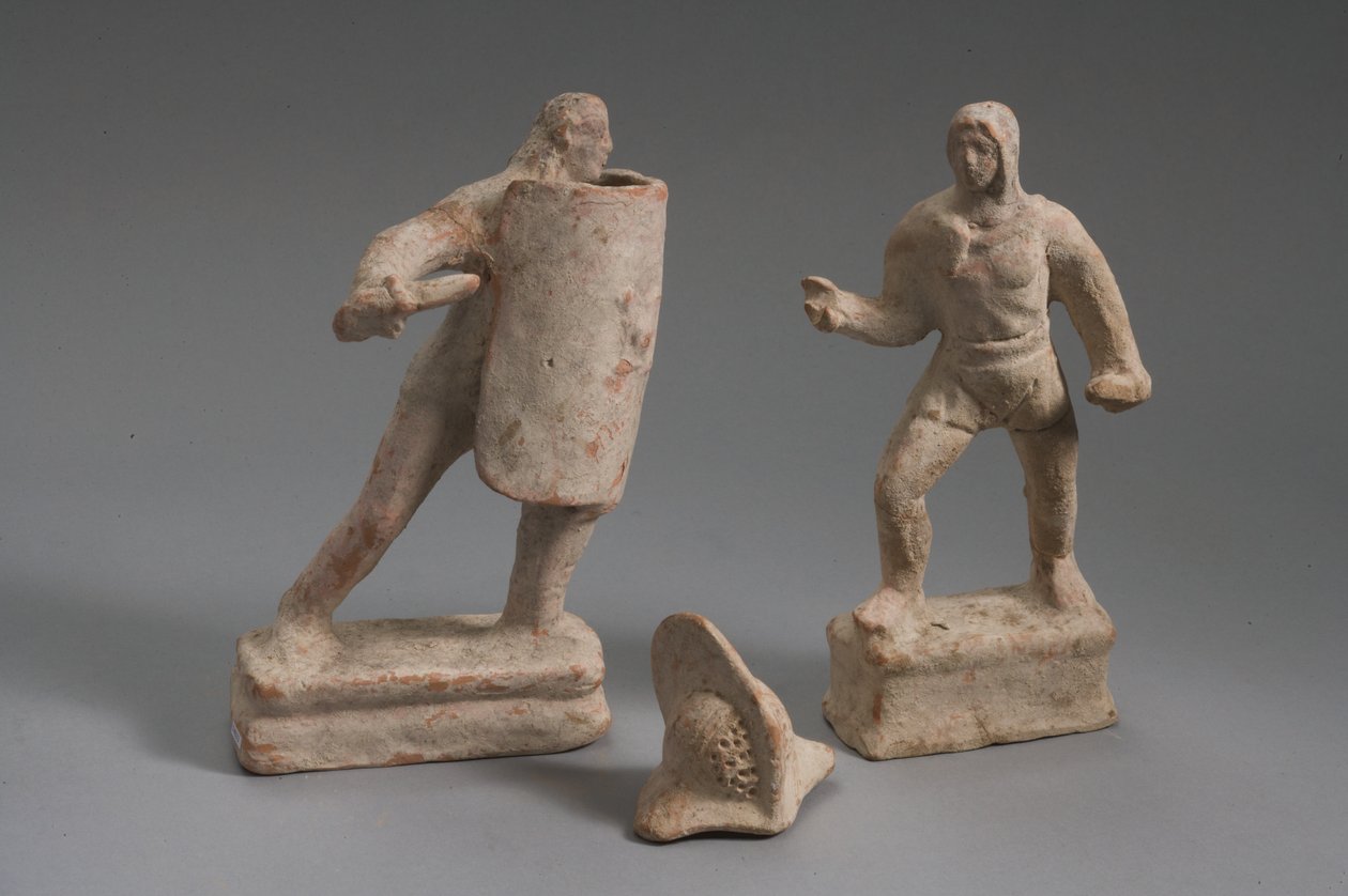Gladiatorzy (terakota) autorstwa Roman Imperial Period