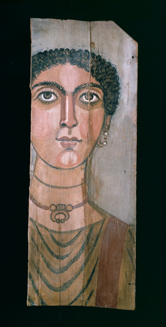 Portret mumii, 90-110 n.e. (drewno malowane) autorstwa Roman Period Egyptian