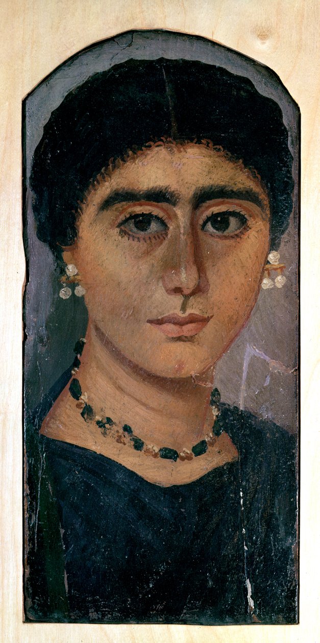 Portret kobiety, Fajum, I-IV w. (wosk enkaustyczny na drewnie) autorstwa Roman Period Egyptian
