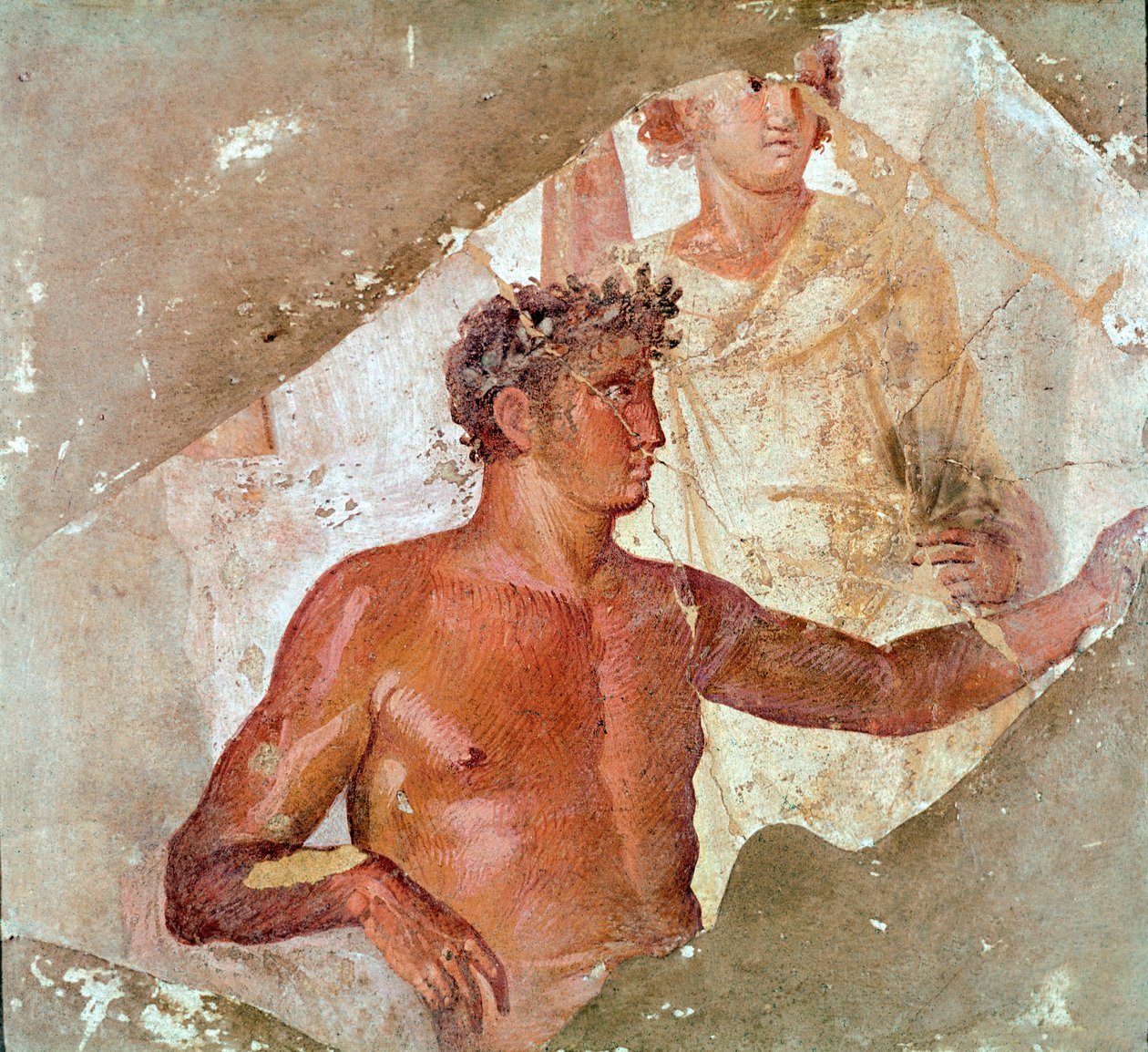 Bohater lub bóg (fresk autorstwa Roman