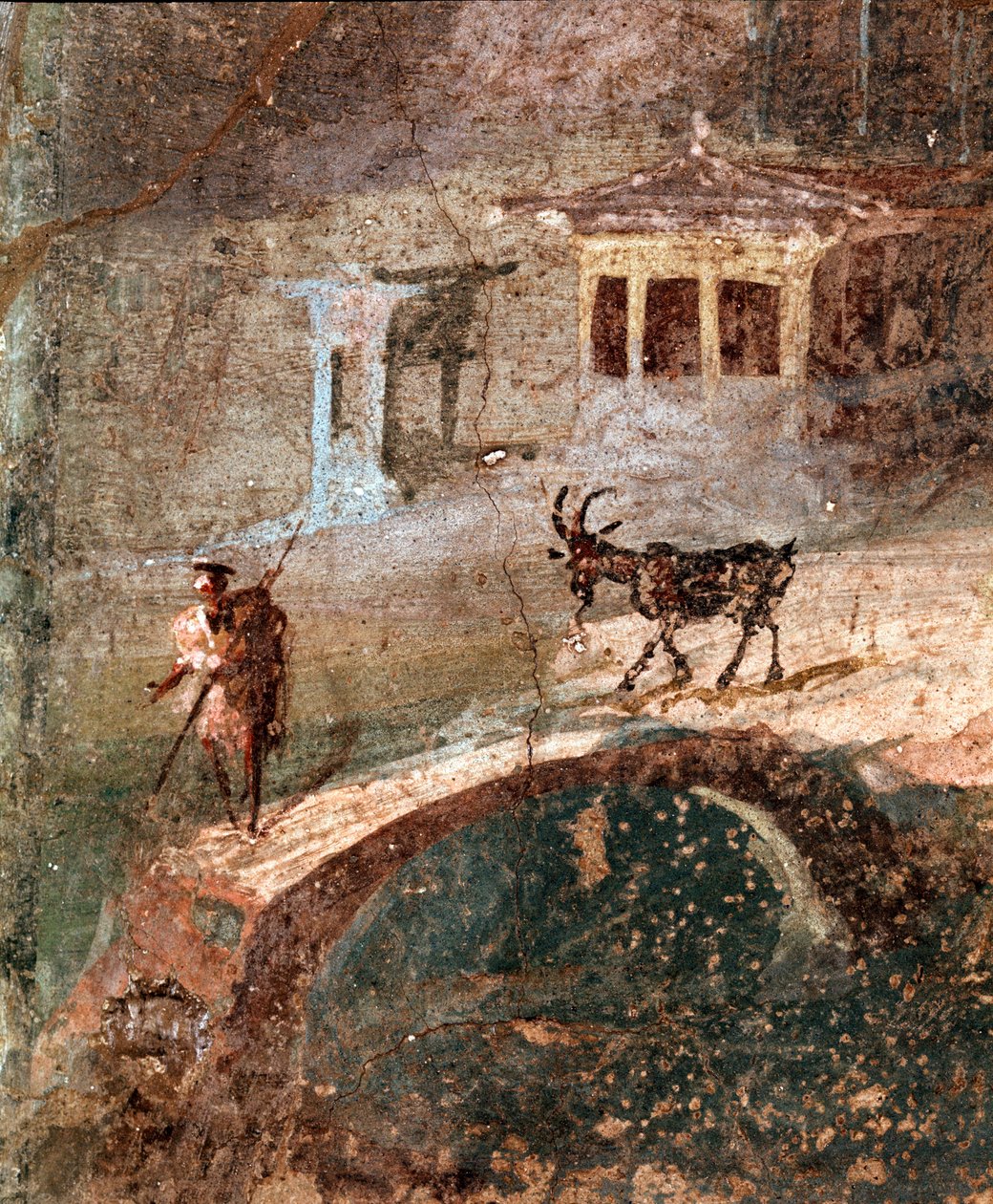 Człowiek z kozą (fresk autorstwa Roman