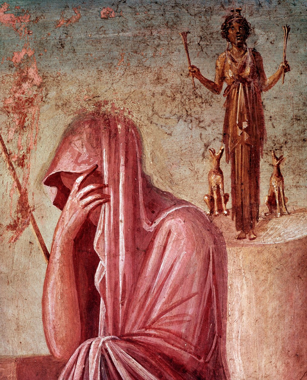 Agamemnon, w ofierze Ifigenii (fresk autorstwa Roman