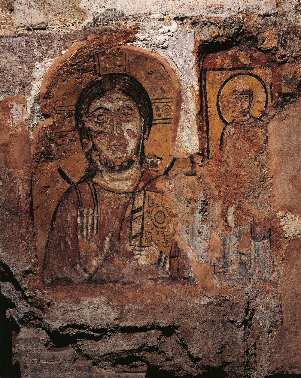 Chrystus i św Urban (fresk) autorstwa Roman