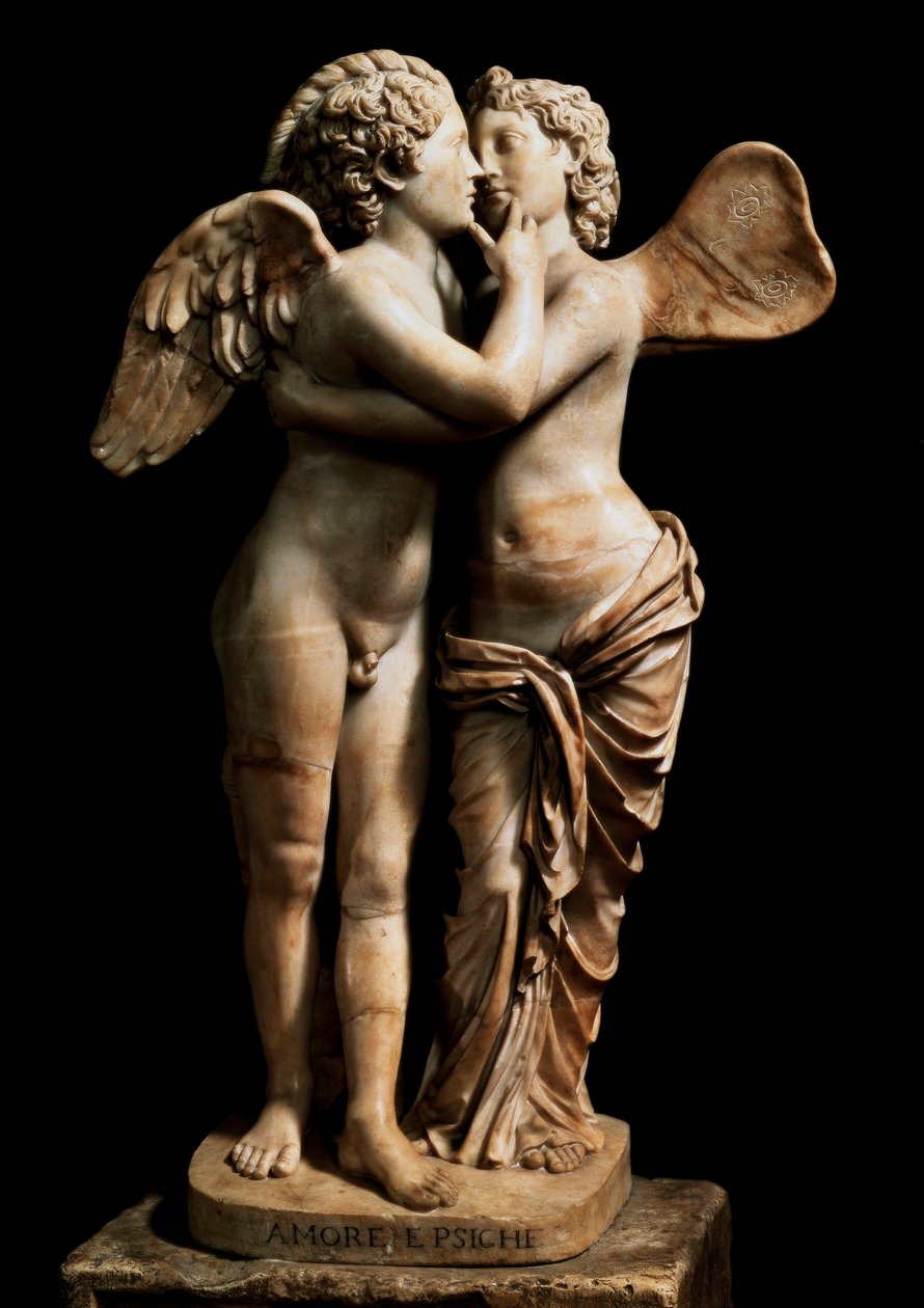 Kupidyn i Psyche (marmur) autorstwa Roman