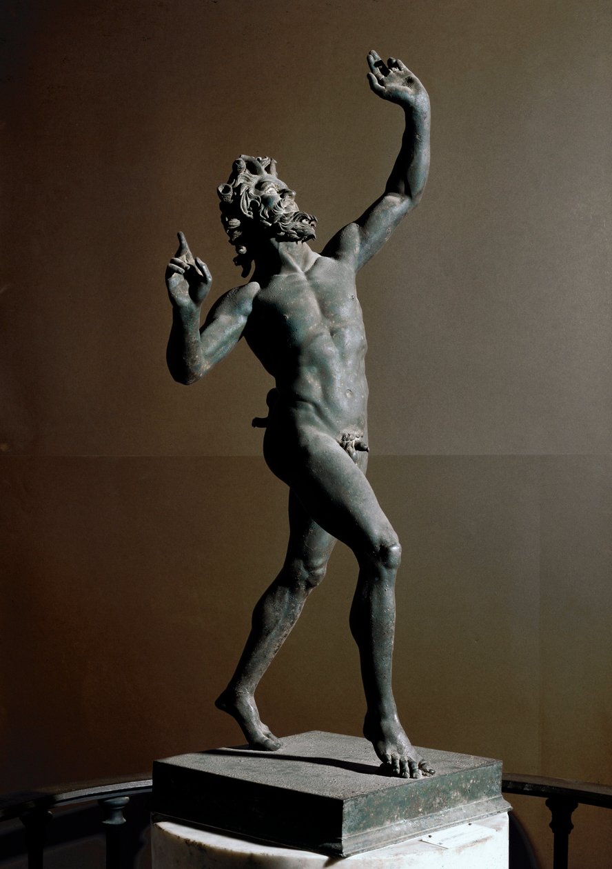 Tańczący faun, rzeźba z brązu, II w. p.n.e. autorstwa Roman