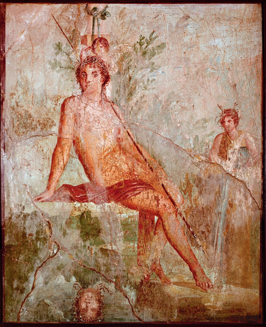 Eros i Narcyz (fresk) autorstwa Roman