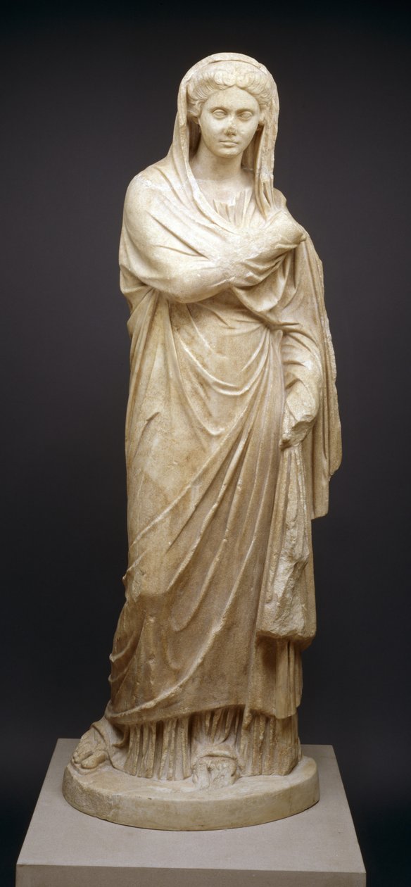 Figura kobiety, II w. n.e. (marmur) autorstwa Roman