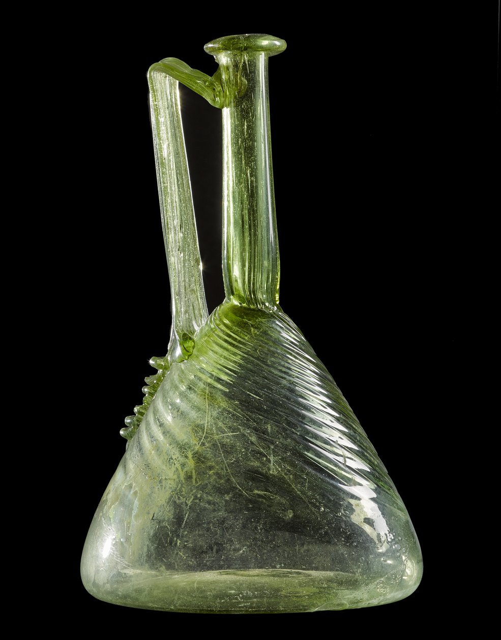 Flagon, z Brackenbraes, Turriff, Aberdeenshire (dmuchane zielone szkło) autorstwa Roman