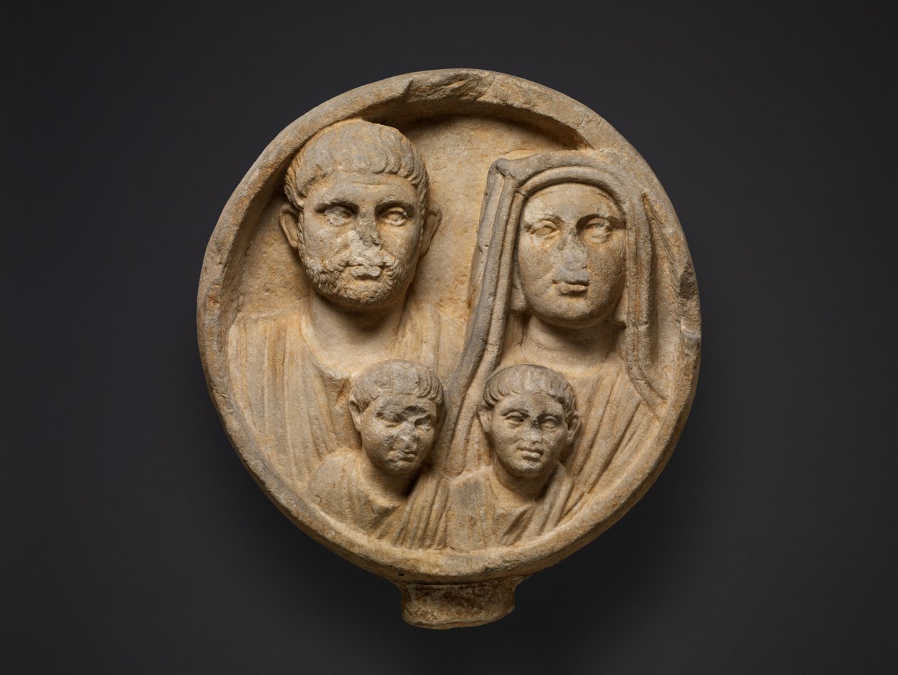 Płaskorzeźba nagrobna, II–III wne (marmur) autorstwa Roman