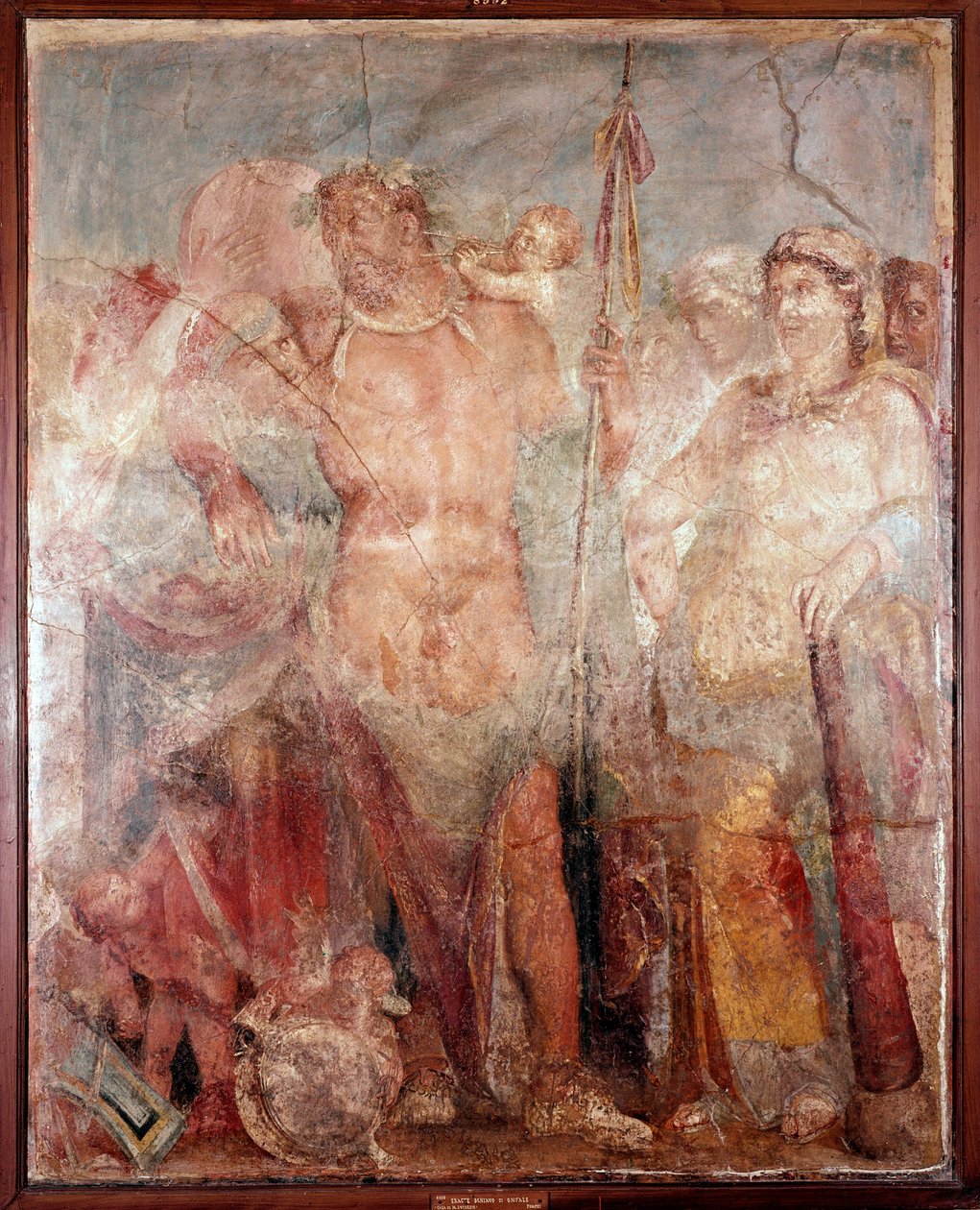 Herkules niewolnik królowej Omphale (fresk, 54-79 n.e.) autorstwa Roman