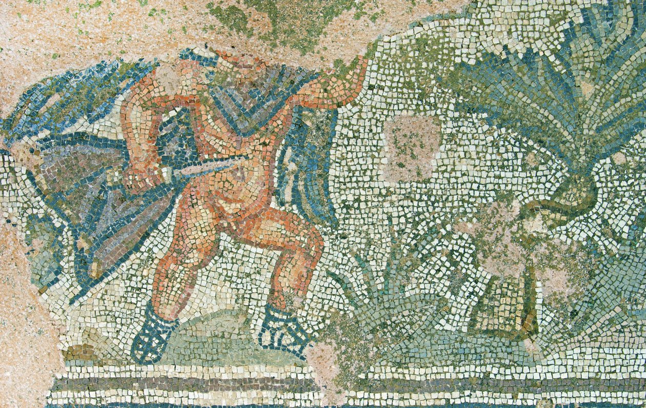 Scena polowania, Dom Dionizosa, Pafos, Cypr (mozaika) autorstwa Roman