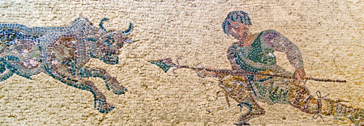 Scena myśliwska, Dom Dionizosa, Pafos, Cypr (mozaika) autorstwa Roman