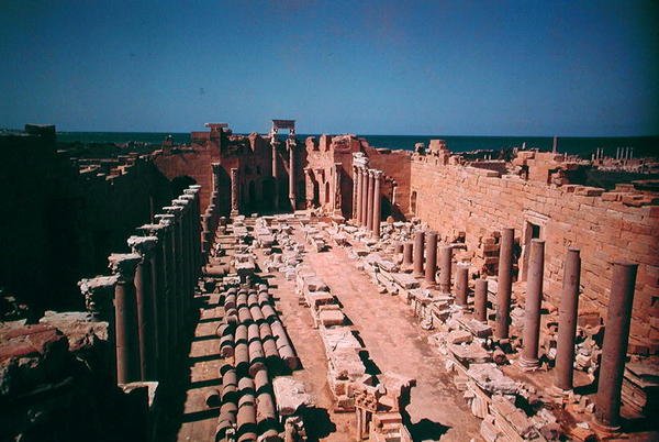 Leptis Magna, Labdah (wapień) (zdjęcie) autorstwa Roman