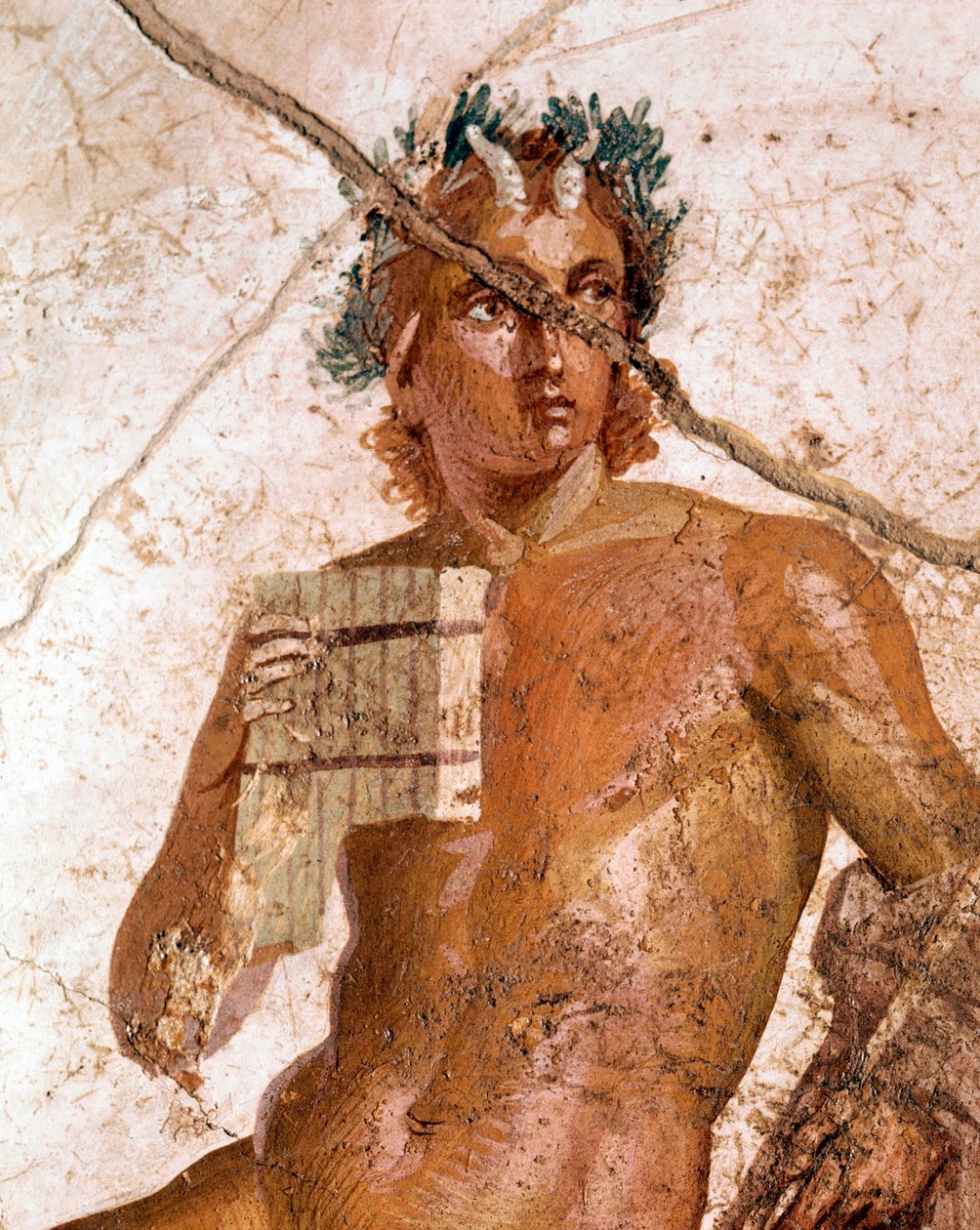 Muzyk pan, wśród nimf (fresk autorstwa Roman