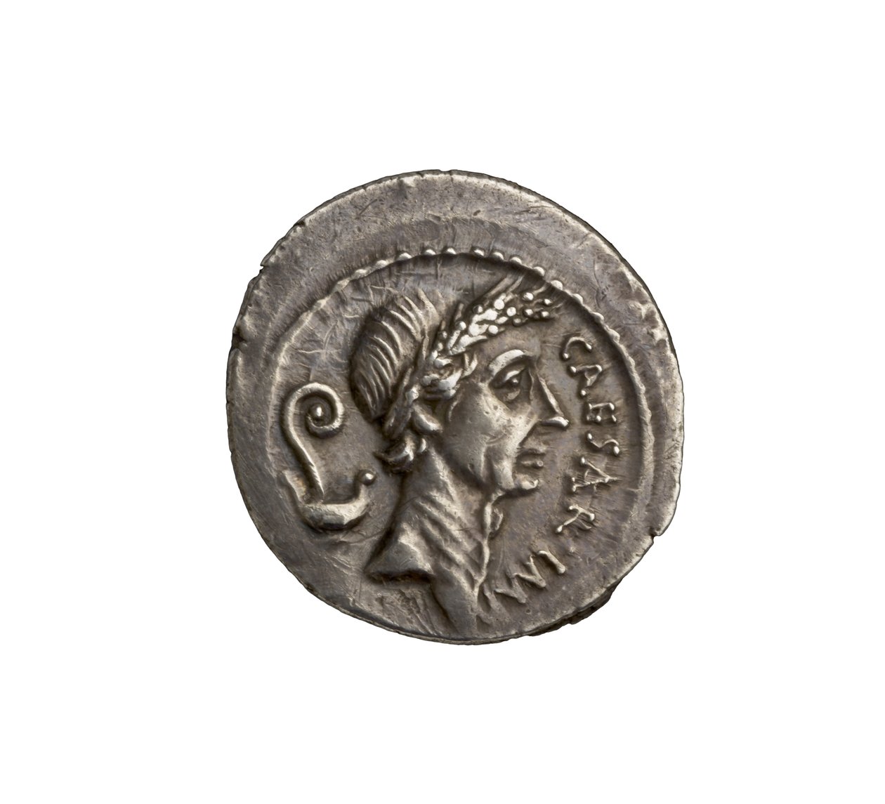 Rzymska moneta republikańska z Rzymu, 44 p.n.e. (srebro) autorstwa Roman