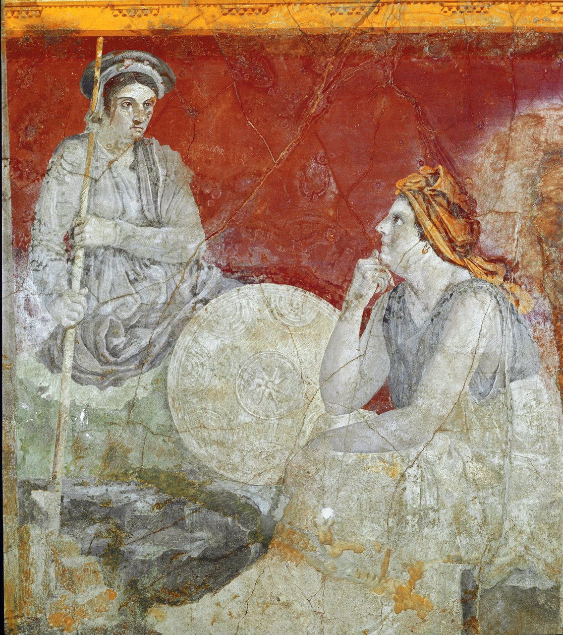 Rodzina królewska z Macedonii, detal (fresk autorstwa Roman
