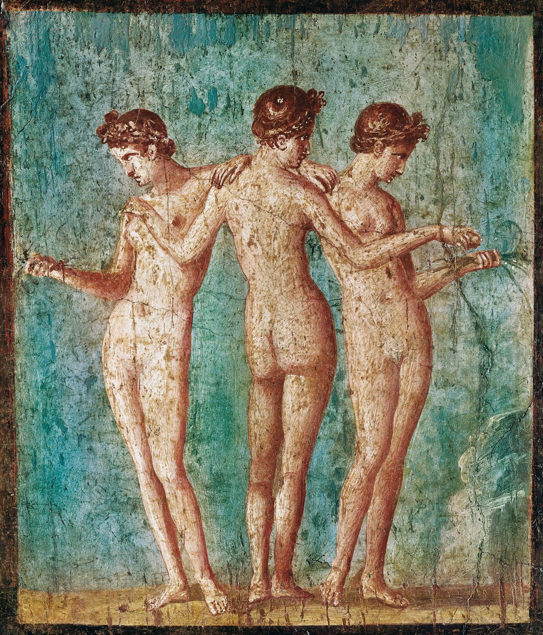 Trzy łaski (fresk autorstwa Roman