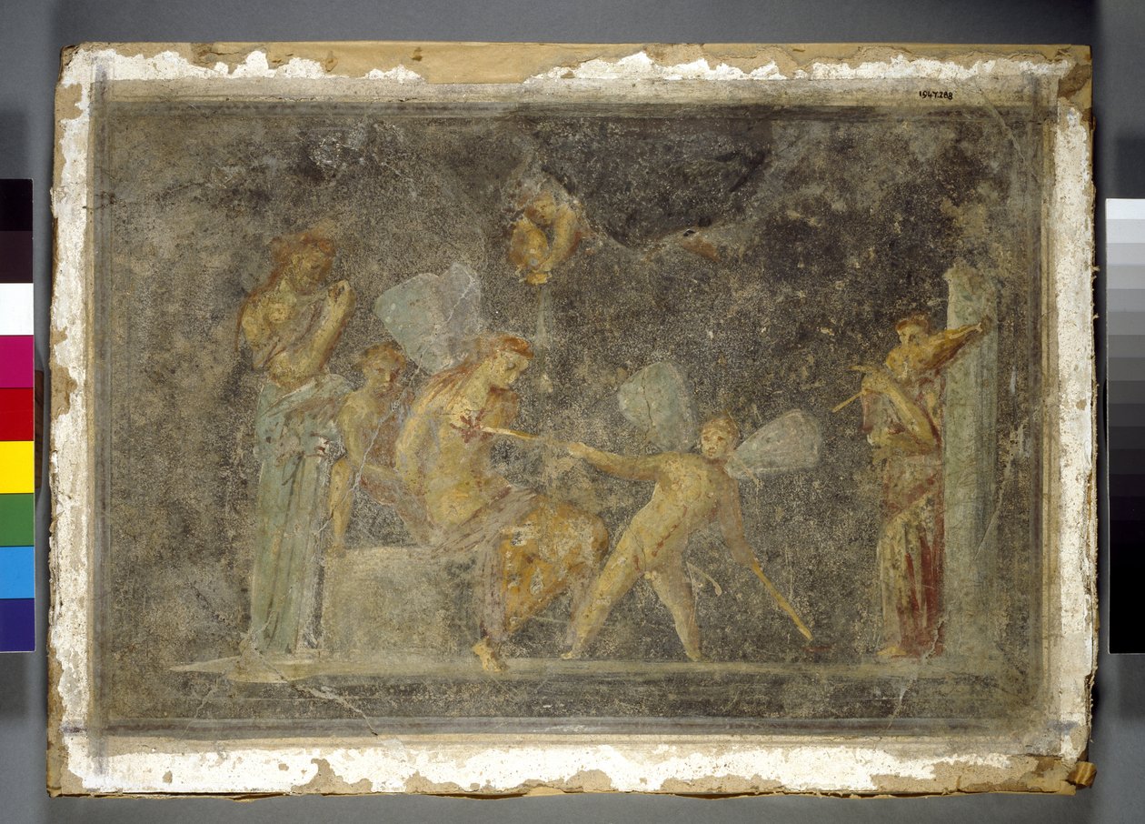 Malowidło ścienne, Pompeje, Rzym, I wiek autorstwa Roman
