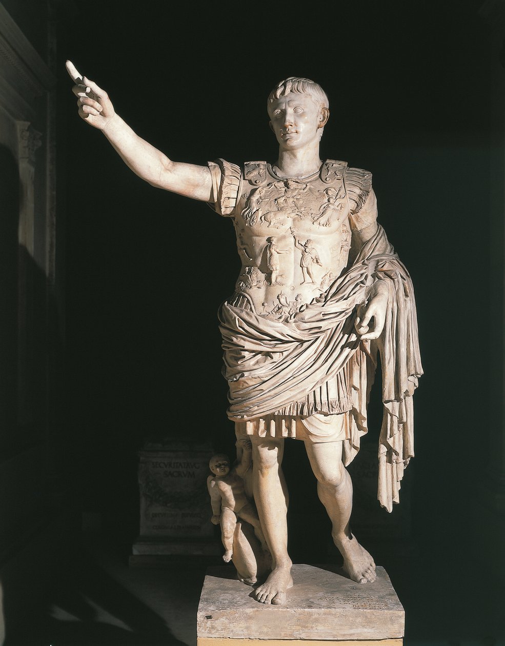 Augustus z Prima Porta (marmur) autorstwa Roman Roman