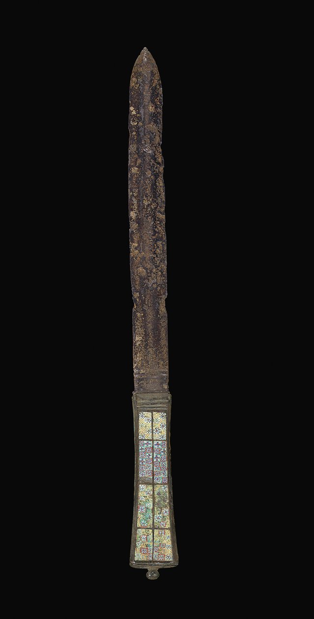 Sztylet (żelazo, brąz i szkło) autorstwa Roman Roman