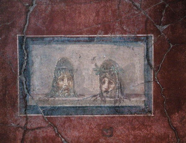 Dwie maski teatralne, I w. p.n.e.-79 r. autorstwa Roman Roman