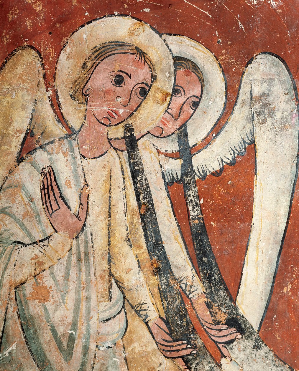 Anioły z wielkimi trąbkami podczas Sądu Ostatecznego autorstwa Romanesque