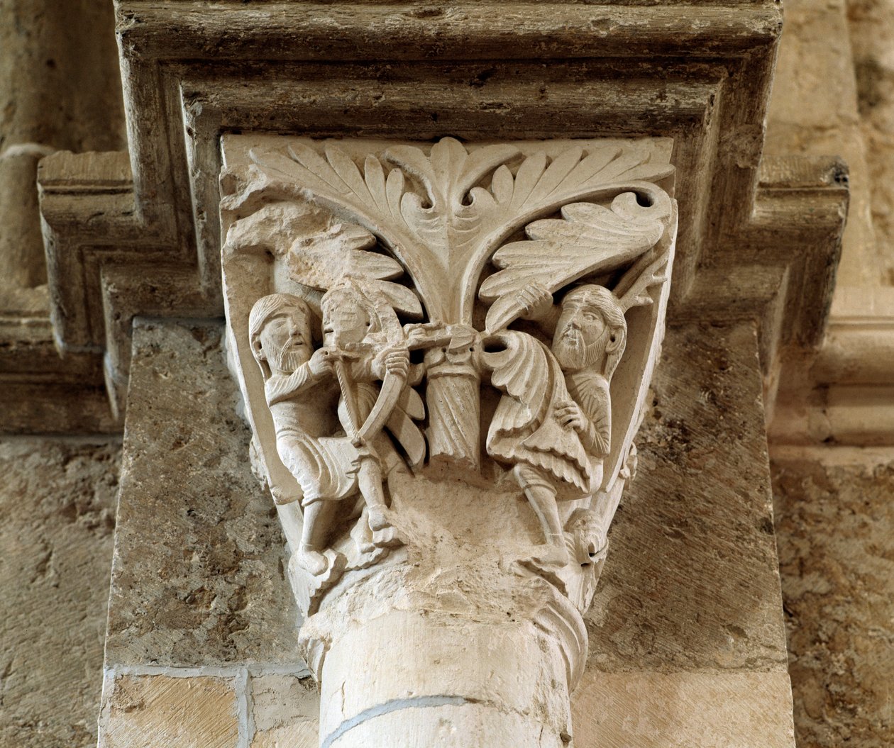 Śmierć Kaina (rzeźbiona stolica) autorstwa Romanesque