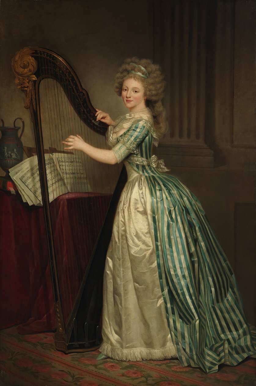 Autoportret z harfą, 1791. autorstwa Rose Adelaide Ducreux