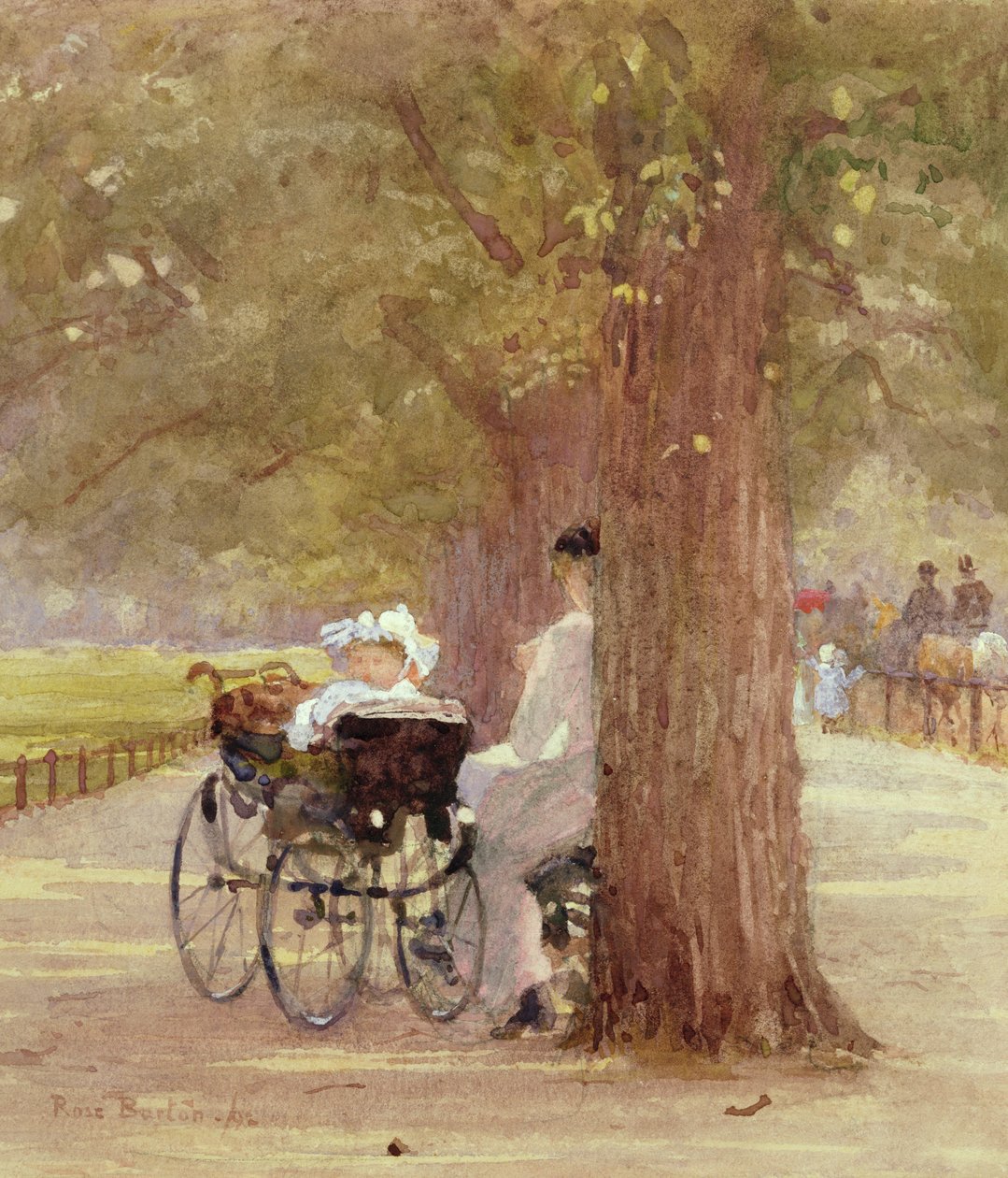 Odpoczynek w Rotten Row, 1892 autorstwa Rose Maynard Barton