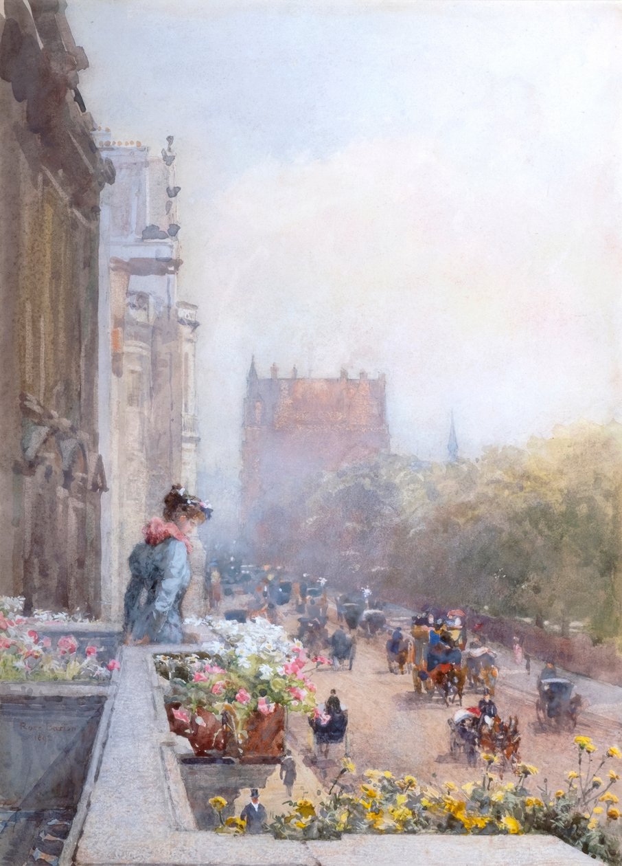 Piccadilly w czerwcu (akwarela) autorstwa Rose Maynard Barton