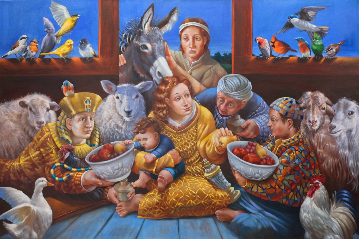 Objawienie Pańskie, 2017 (olej na płótnie) autorstwa Rosemarie Adcock