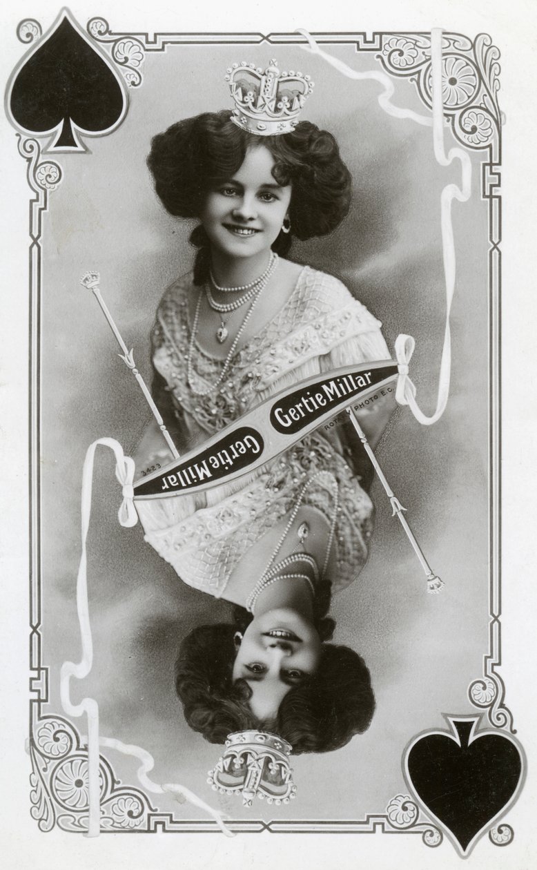 Gertie Millar, brytyjska aktorka i piosenkarka, ok. 1905. autorstwa Rotary Photo