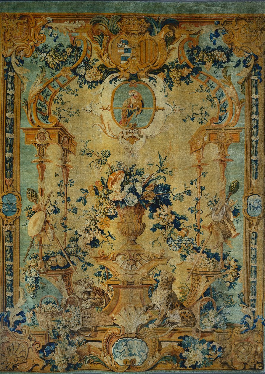 Panel fabryki mydła: jesień autorstwa Royal Savonnerie Manufactory, Chaillot Workshops