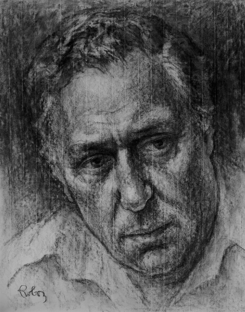 Portret Freddiego Forsytha autorstwa Zsuzsiego Roboza węglem autorstwa Rudolf Eichstaedt
